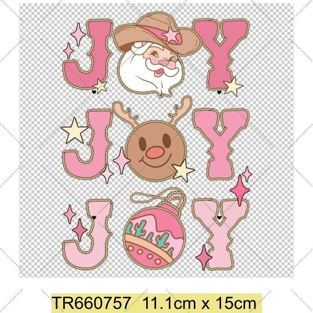 Santa Claus Christmas Tree and Reindeer Heat Transfer Sticker DIY Clothing Sewing Supplies Christmas Short Sleeves Patches