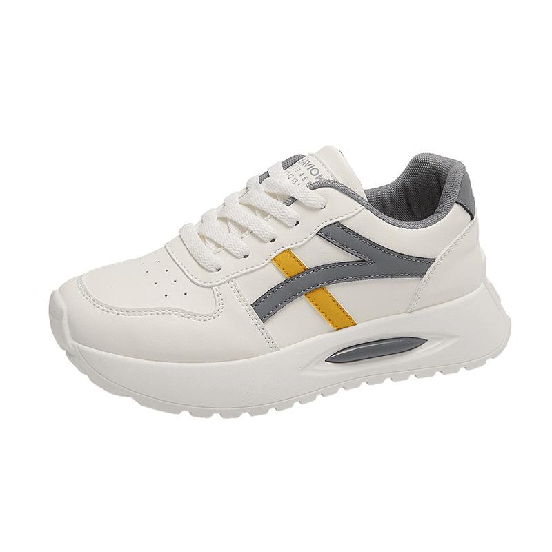 Printemps nouvelles chaussures décontractées pour femmes polyvalentes chaussures Forrest Gump à plateforme rehaussante version coréenne chaussures de course petites chaussures blanches tendance chaussures de sport