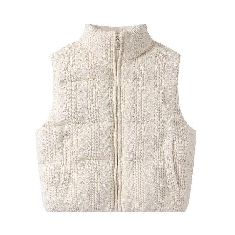 

European & American Women s Early Spring 2025 Fashion Knitted Cotton Vest Large серый