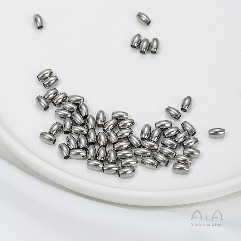 

Глянцевые бусины-разделители из нержавеющей стали для риса - аксессуары для изготовления украшений своими руками для браслетов и ожерелий