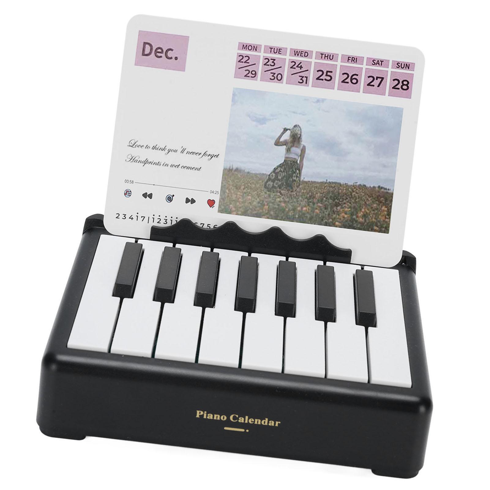 

Piano Calendar 2025 Miniature Piano Desk Calendar Playable Piano Desk Calendar for