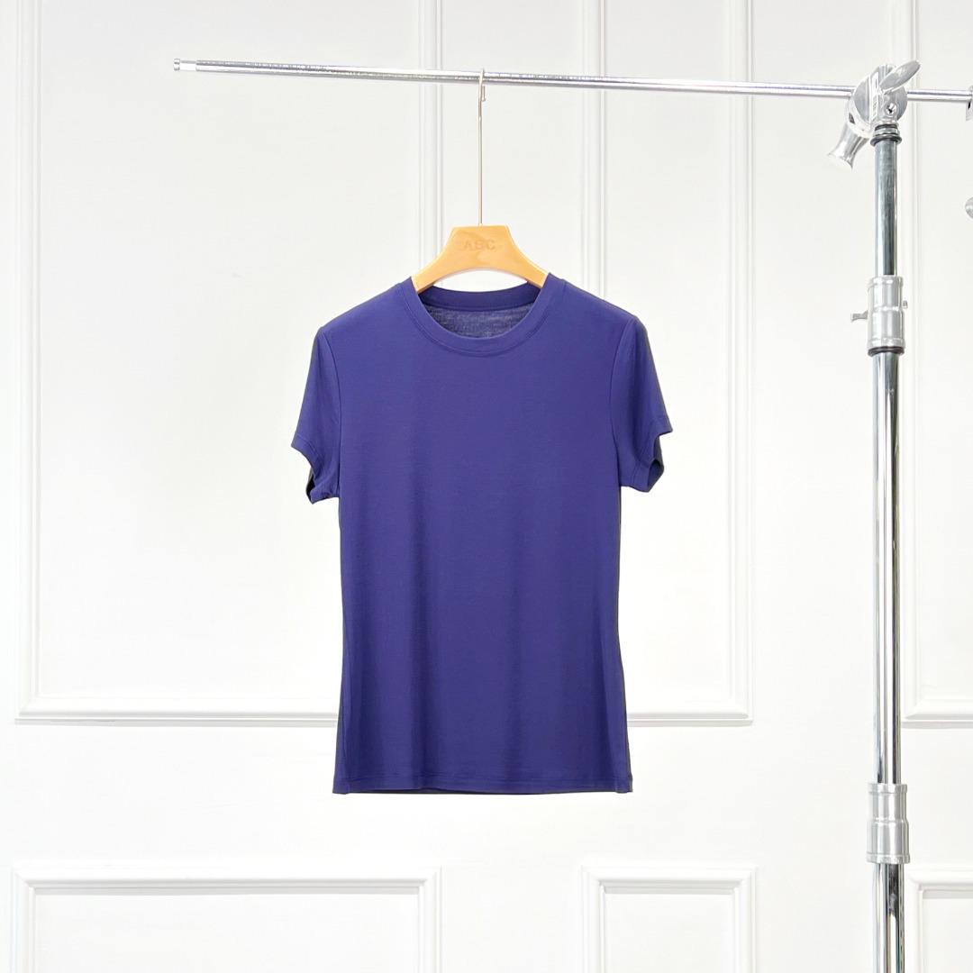 

Warren Sea Dragon | Emmy 2026 Spring Slimming Women s Versatile Round Neck Short Sleeve T-shirt Medium полуночно-синий