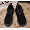 Snow boots fleece thickened warm couple shoes autumn and winter outdoor suede thick sole heightening men's cotton shoes