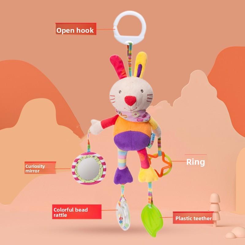 Baby Plush Baby Car Seat Toys With Hanging Animal Designs For Infants And Toddlers