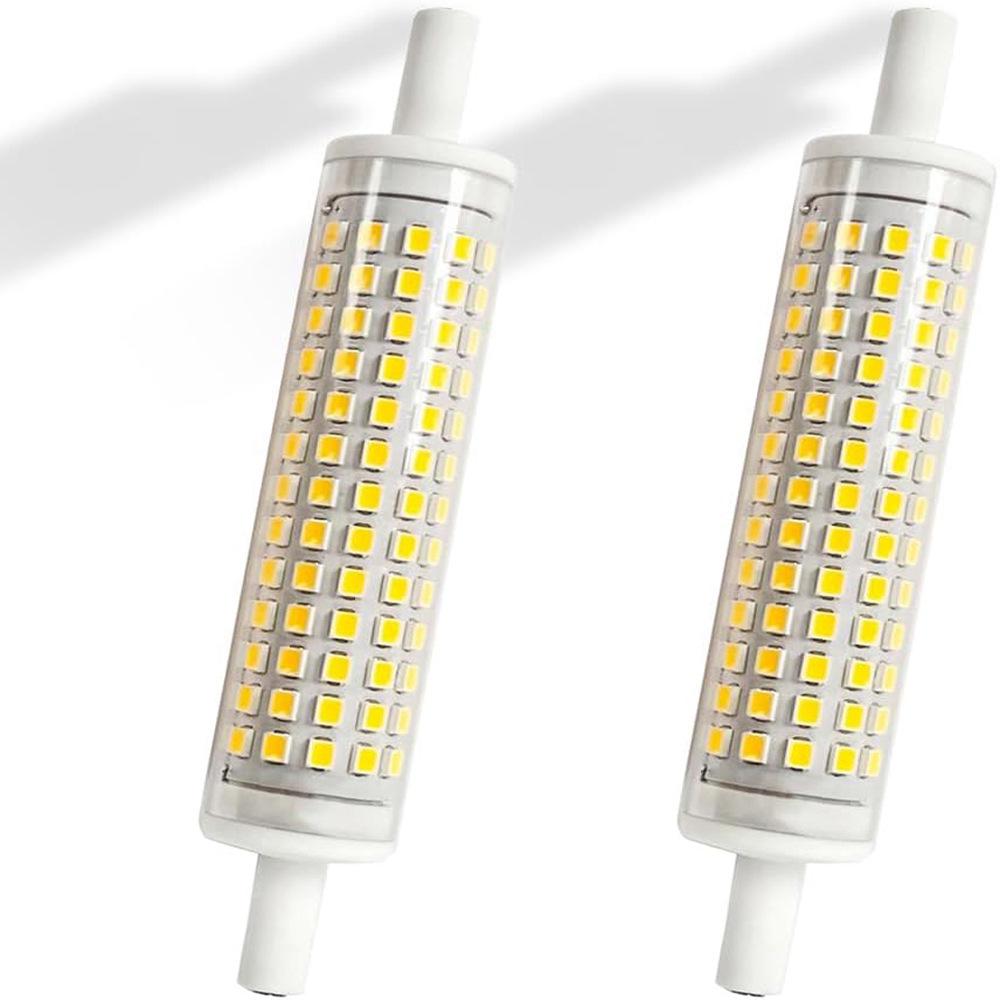 15W LED R7S 118mm Lamp, Replaces 150W Metal Halide, Clear Cover, Dimmable, 20mm Diameter