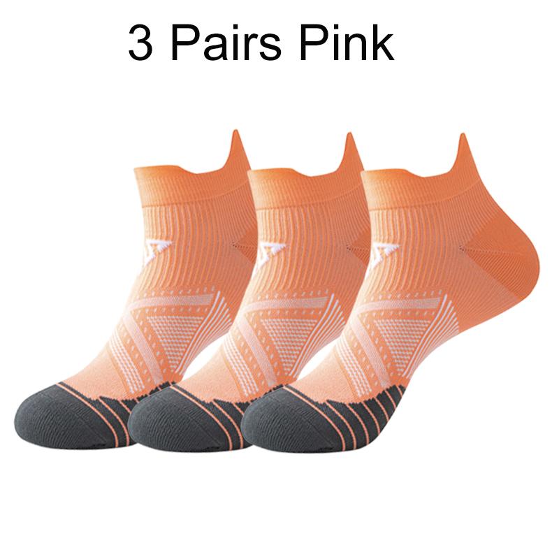 3 Pairs Sports Socks For Men Women Breathable Running Socks Quick Dry Anti-friction Marathon Ankle Socks Cycling Gym Fitness New