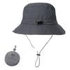 Wasserdichter Fischerhut kann Taschen verstauen Beckenhut Sommer dünner schnelltrocknender Outdoor-Bergsteigerhut Herren Sonnenhut Kinder