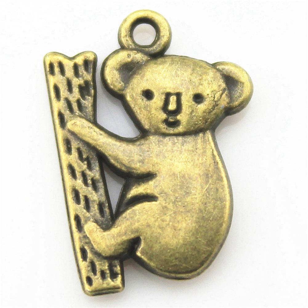 Bear Pendants Metal Animal Charms Panda For DIY Bracelet Necklace Earrings Accessories