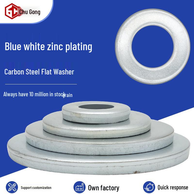 

Blue-White Zinc Galvanized High-Strength Flat Washer Screw M20 (300 pcs)