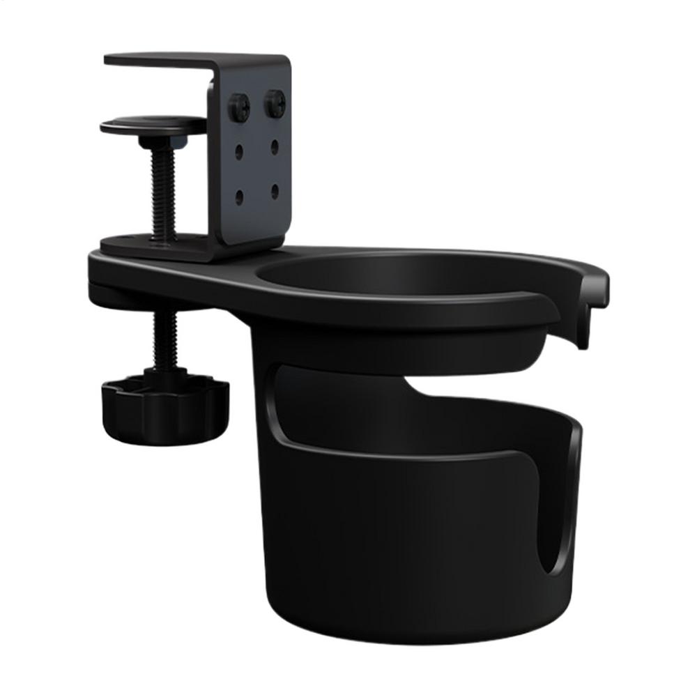 Desk Cup Holder Adjustable Desk Storage Cup 360 Degree Rotating Table Edge Clamp Cup Holder Anti-Fall Desk Accessories
