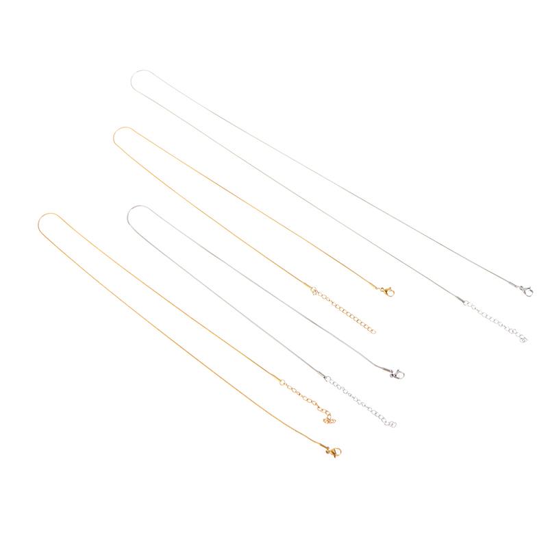 Gold Color Chains Stainless Steel Snake Chains Necklace Twist Rope Jewelry Women Long Chains Accessories