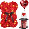 Valentine's Day Gift Simulation Flower Bear Foam Bear PE Rose Bear Qixi Festival 520 Birthday Gift Box Finished Product