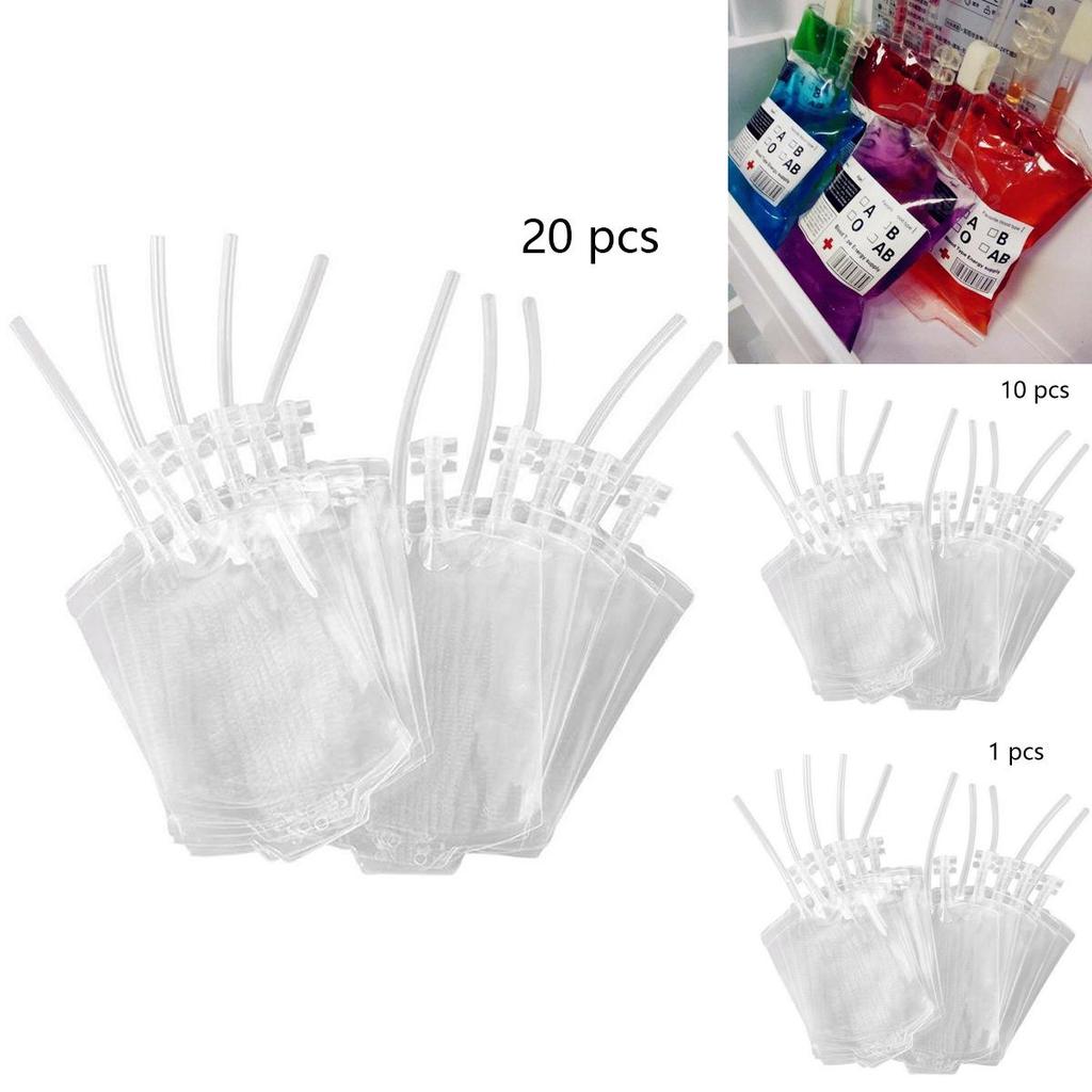Reusable Blood Bags For Halloween Party Decor And Haunted House Drink Containers