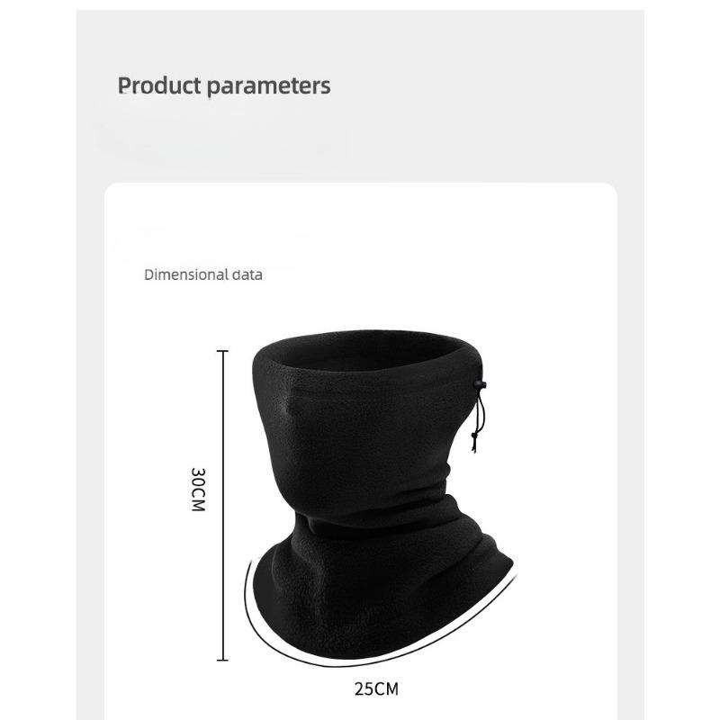 Outdoor Warm Scarf Fleece Ski Mask Fleece Riding Windproof Hat Drawstring Thickened Scarf Cover Autumn and Winter
