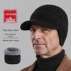 Men's Winter Knit Duckbill Cap: Thick Velvet-Lined, Warm Wool Hat for Cold Weather