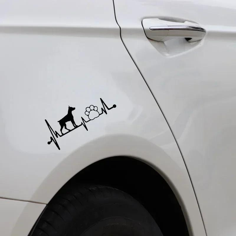 14.2*6.2Cm Lovely Dog Paw Vinyl Car Sticker Stying Bumper Window Decal Ornament Auto Body Emblem Exterior Accessories