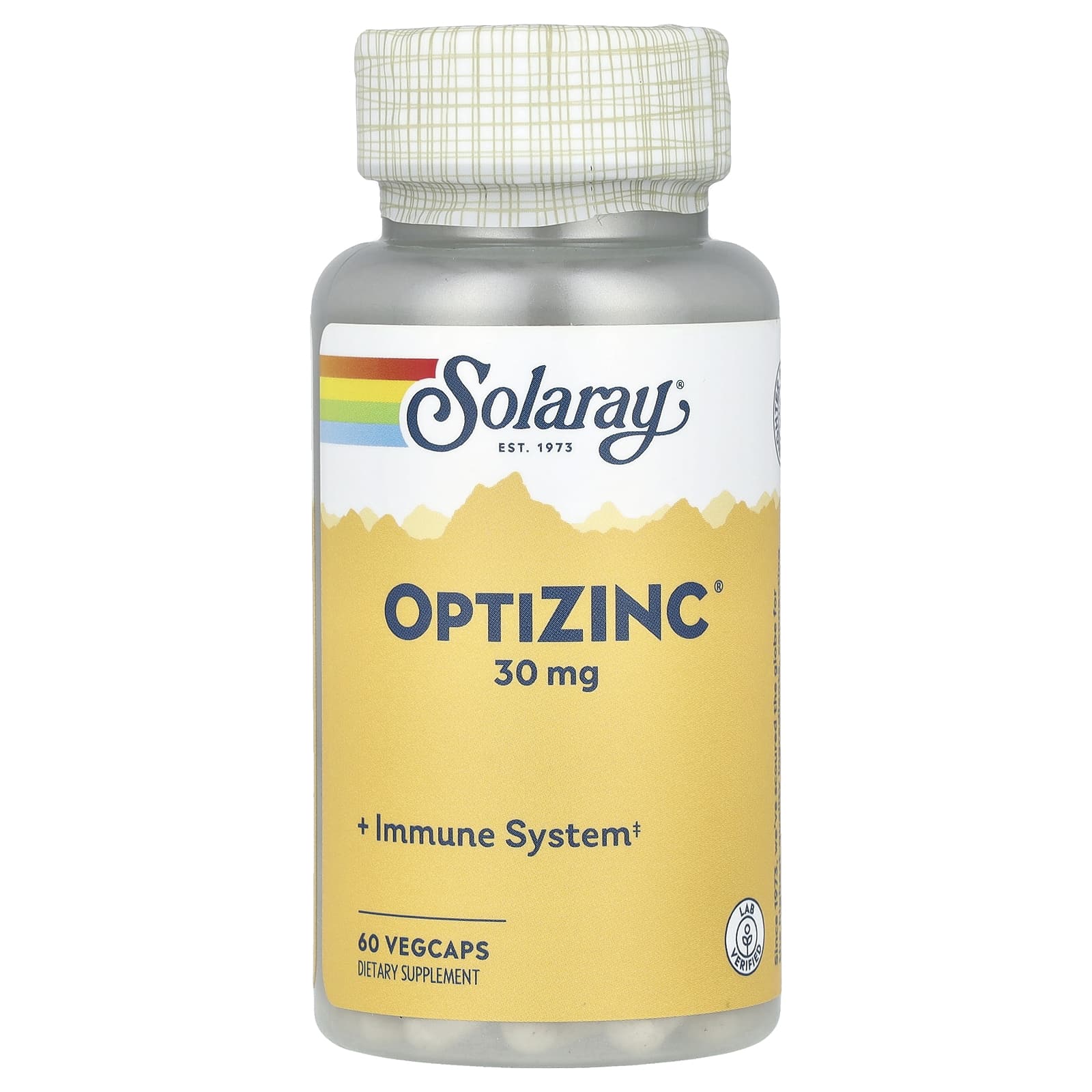 

Solaray, OptiZinc, 30 mg, VegCap 60 tablets