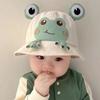 Cartoon Frog Shape Hat for 1-2 Years Old Boys Girls Outdoor Fisherman Sunshade Cap