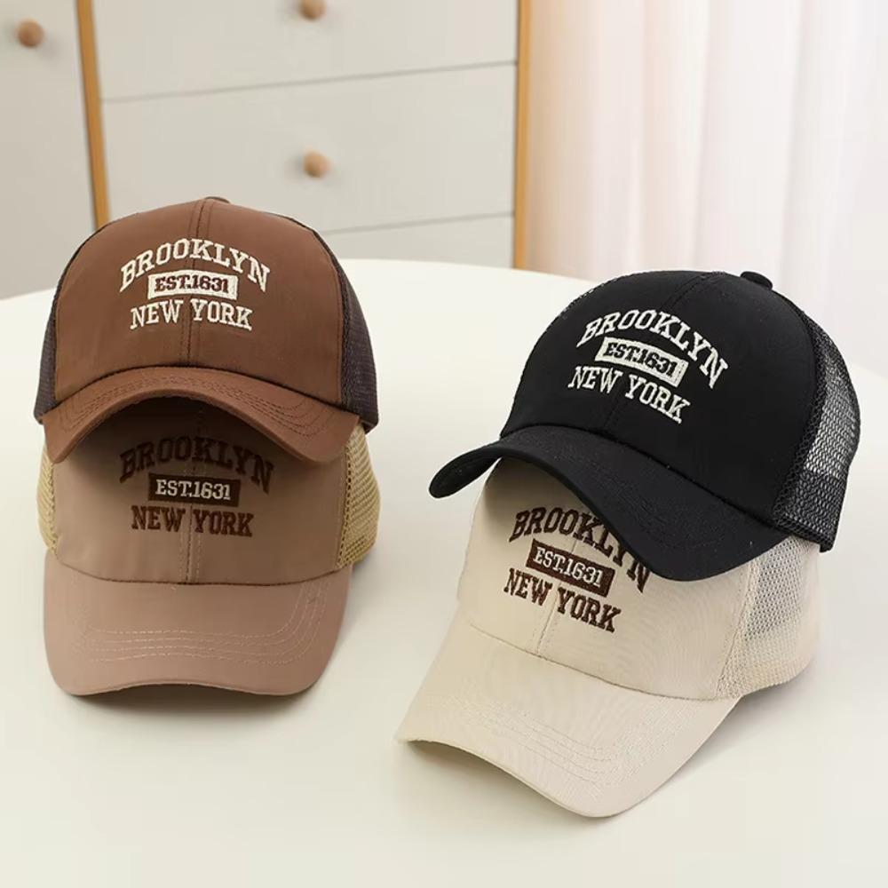 Mesh Baseball Cap Letter Embroidery Kids Hat New Sun Hat Outdoor
