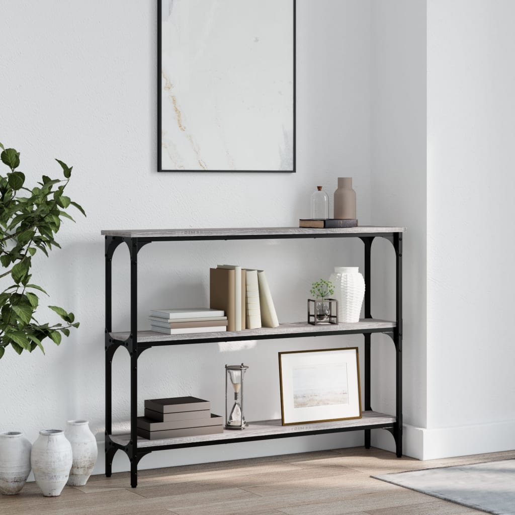 Vidaxl Console Table, Grey Sonoma Oak, 100X22.5X75 Cm