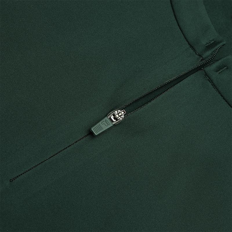 FILA Comfortable Half-Zip Long Sleeve T-Shirt Men Tops Ocean-Green A11M513217FDG