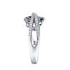 Yanni X-Shaped Hollow Sea Blue Zircon Ring - Creative European & American Style