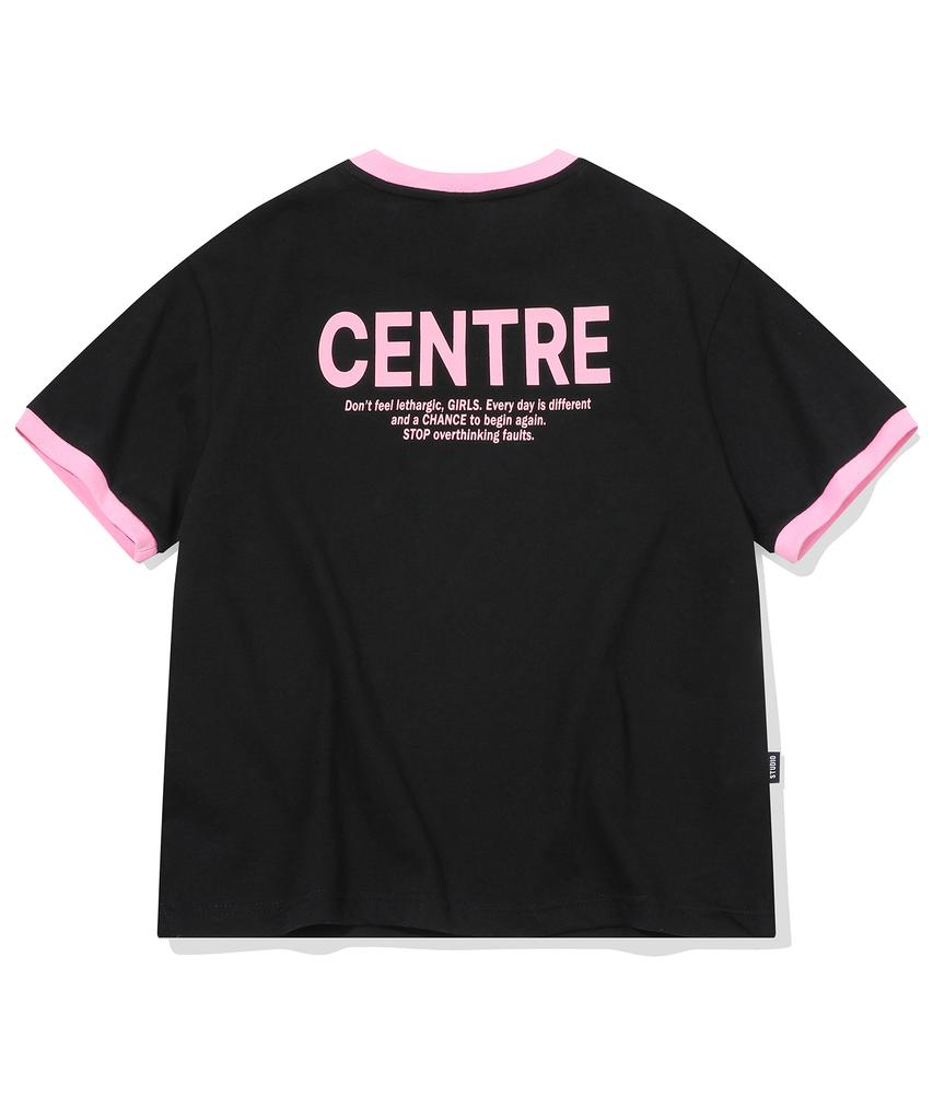 CPGN STUDIO Button Crop Ringer Tea Black