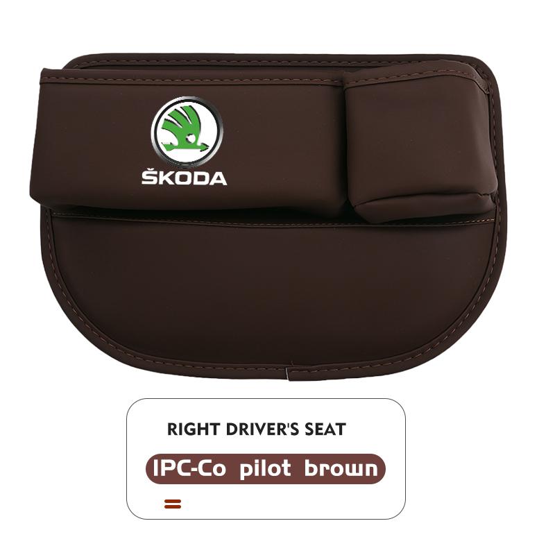 AAABT1 Car Front Seat Crevice Storage Box Pocket Cup Key Phone Holder Accessories For Skoda Octavia Superb RAPID FABIA KAMIQ KAROQ