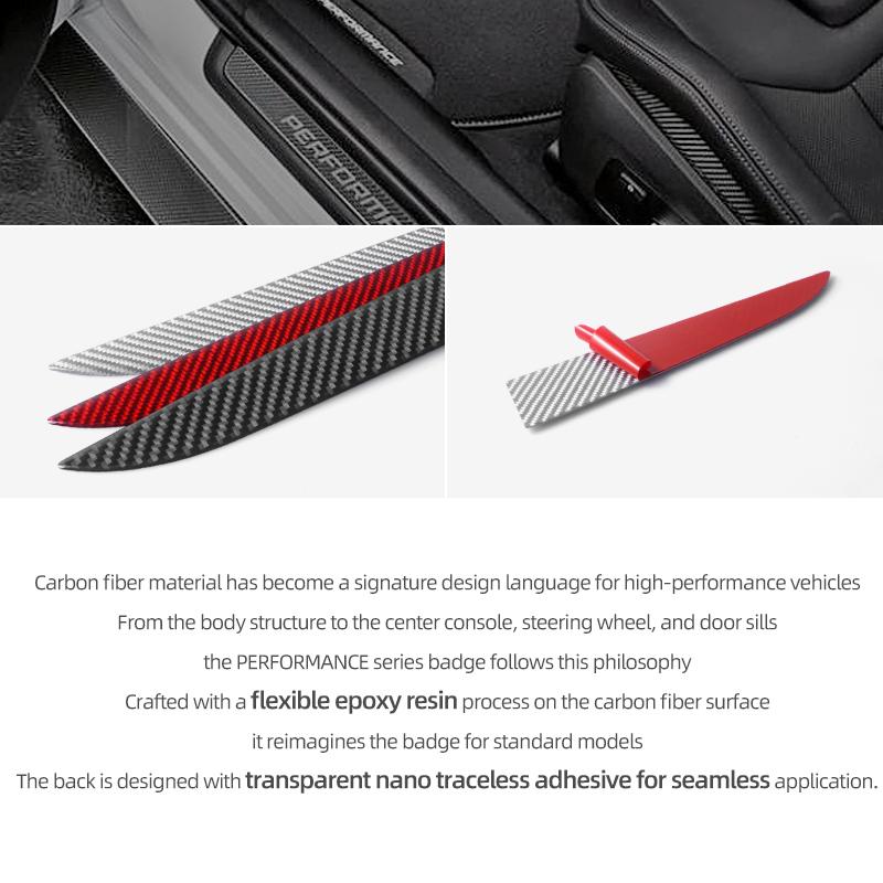 For Tesla Model Y Juniper 2026- Model 3 Highland 2026 Carbon Fiber Center Console Side Trim Stickers Car Interior Accessories