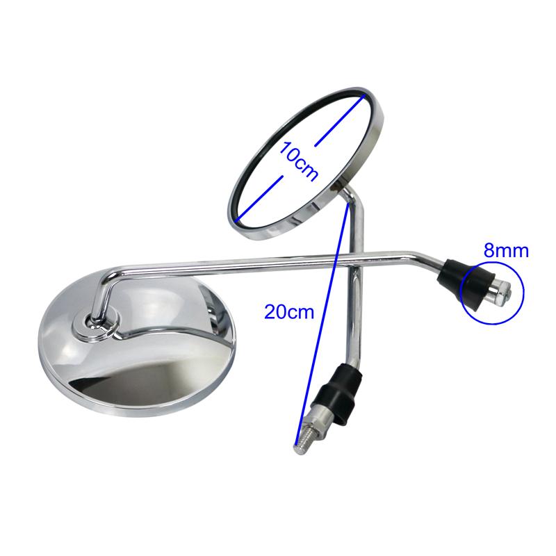 LMoDri Motorcycle Back View Mirror Electric Bicycle Rearview Mirrors Moped Side Mirror 8mm