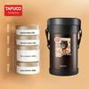 TAFUCO 2,6L 4-lagers termisk matlåda i rostfritt stål