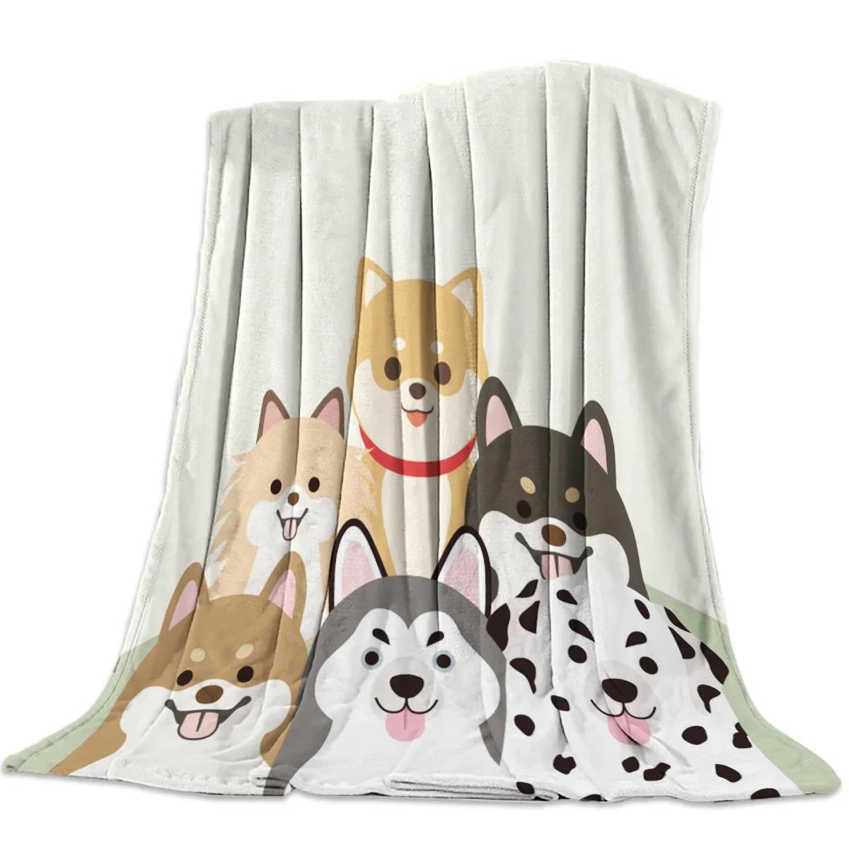 

French Bulldog Blanket Dog Soft Cozy Lightweight Warm Plush Flannel Throw Blanket for Couch Sofa Camping Office Travel Decor 80x120cm