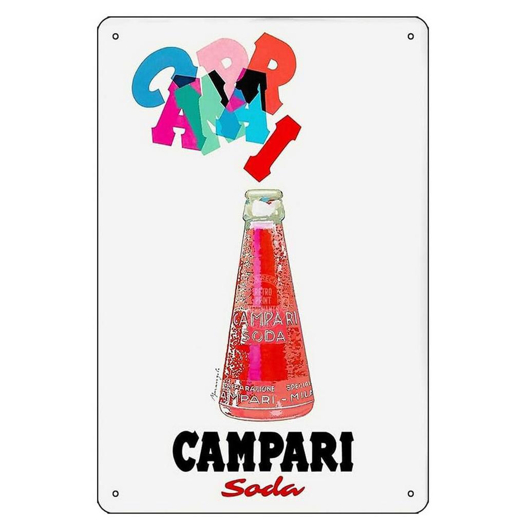 Campari Metal Tin Signs Martini Wall Decoration Plaque Vintage Art Poster Iron Painting for Man Cave Home Cafe Garden Club Bar