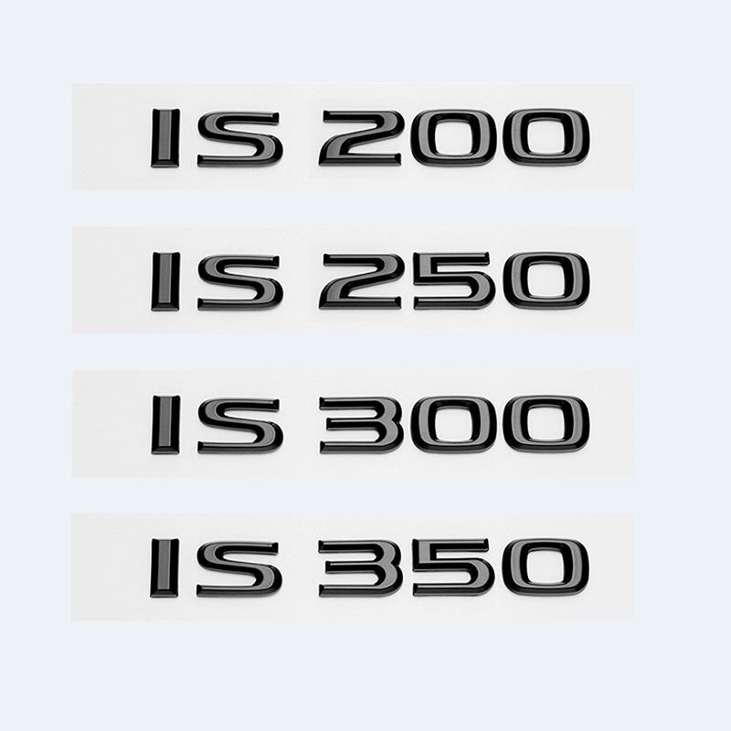 

Глянцеві чорні букви ABS IS200 IS250 IS300 IS350 IS300h IS200t IS500 HYBRID Емблема для багажника автомобіля Lexus Логотипи Значок Аксесуари glossy black