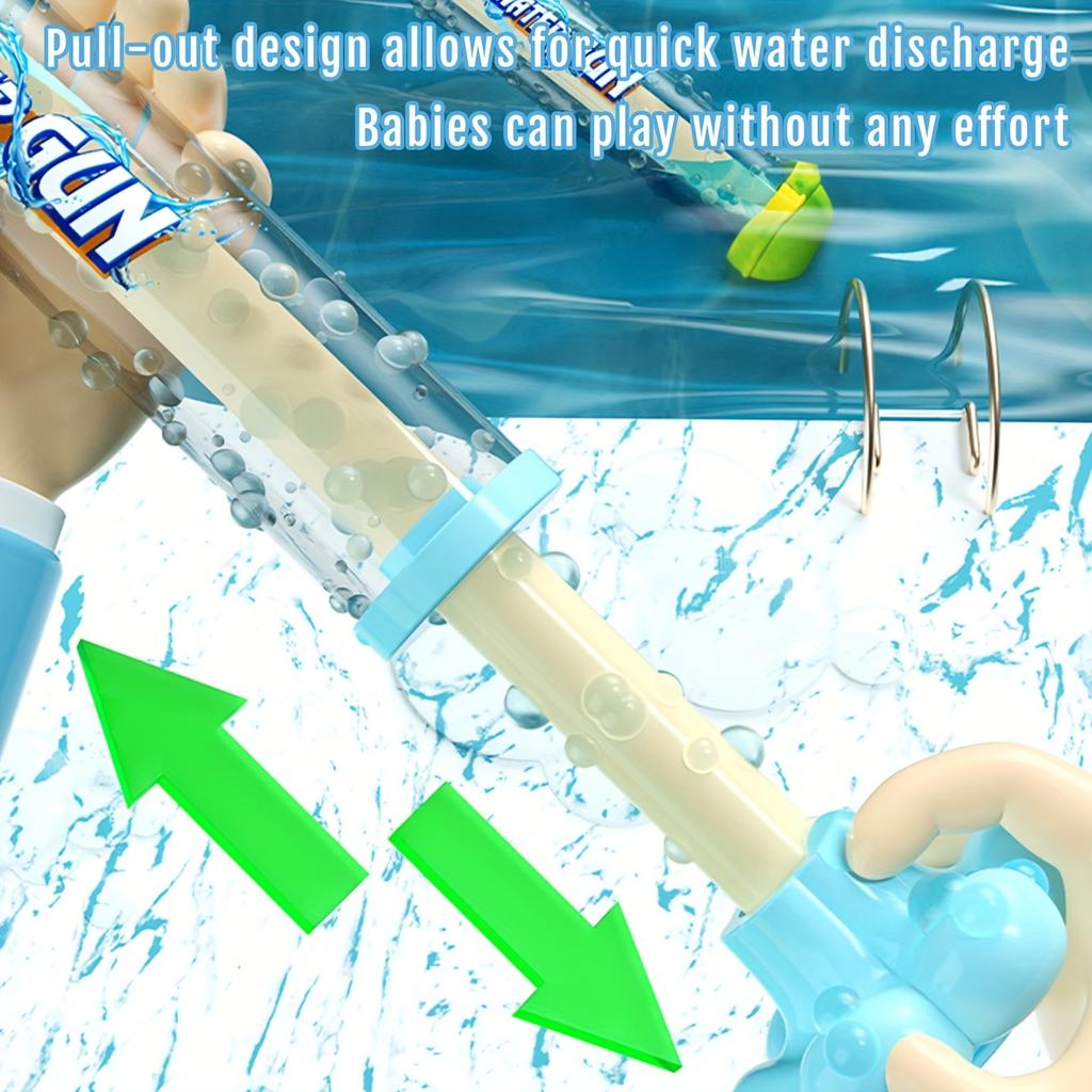 Water Pull-Out Gun Children'S Summer Pool Toy Water Gun With Flower-Shaped Handle Suitable For Swimming Pools Parties Suitable For Couple