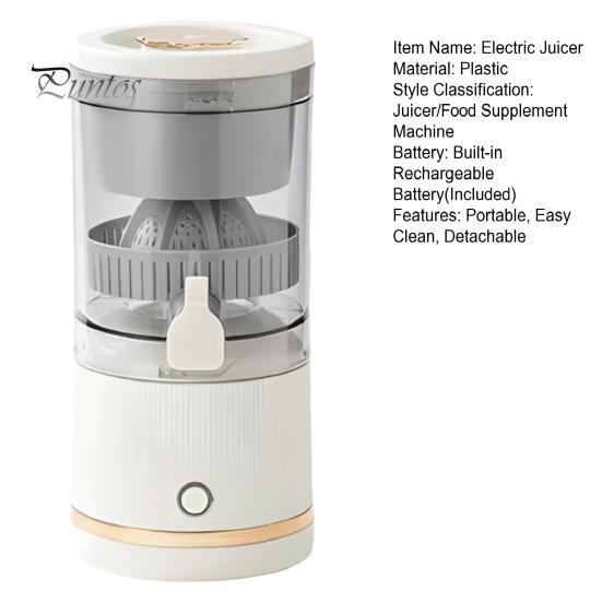 Elektrisk Juicer USB Oppladbar Bærbar Enkel Rengjøring Appelsin Lime Sitrus Grapefrukt Sitronpresser Fruktjuicemaskin Kjøkken Gadgets