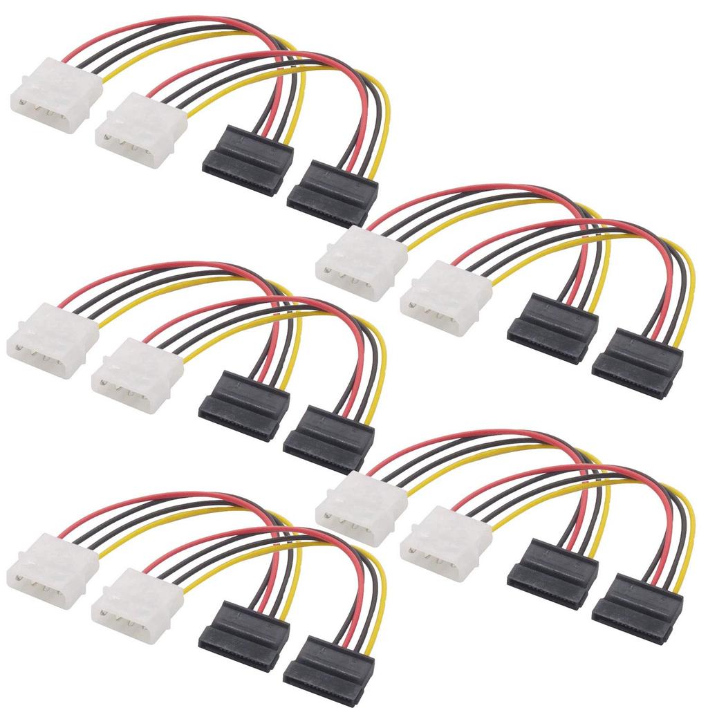 Audiophile SATA Power Conversion SATA Power Straight to IDE Set Cable, (15-Pin) Converter, 10-Piece
