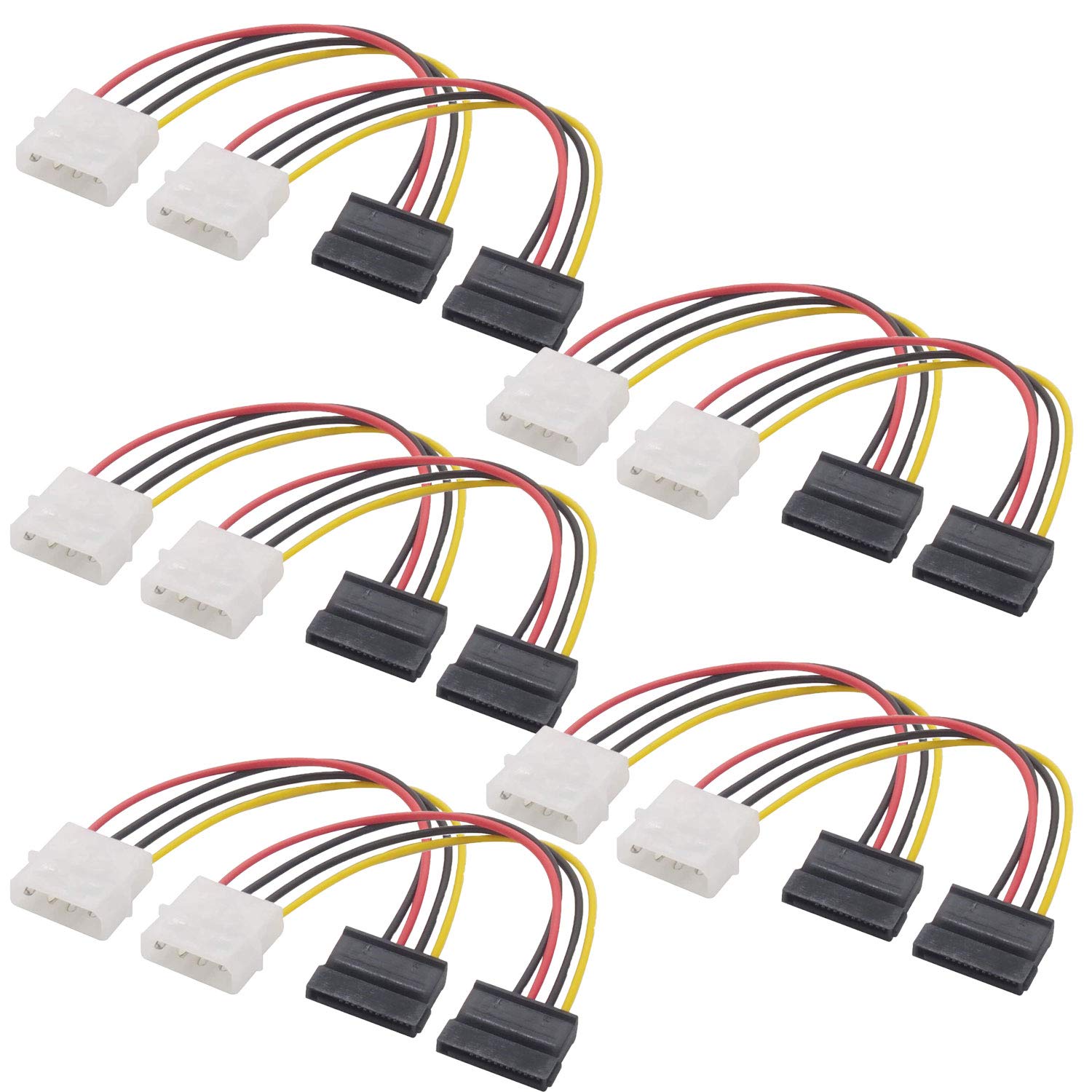 

Аудіофільська конверсія живлення SATA Живлення SATA Прямий до IDE Набір кабелів, (15-контактний) Конвертер, 10 штук