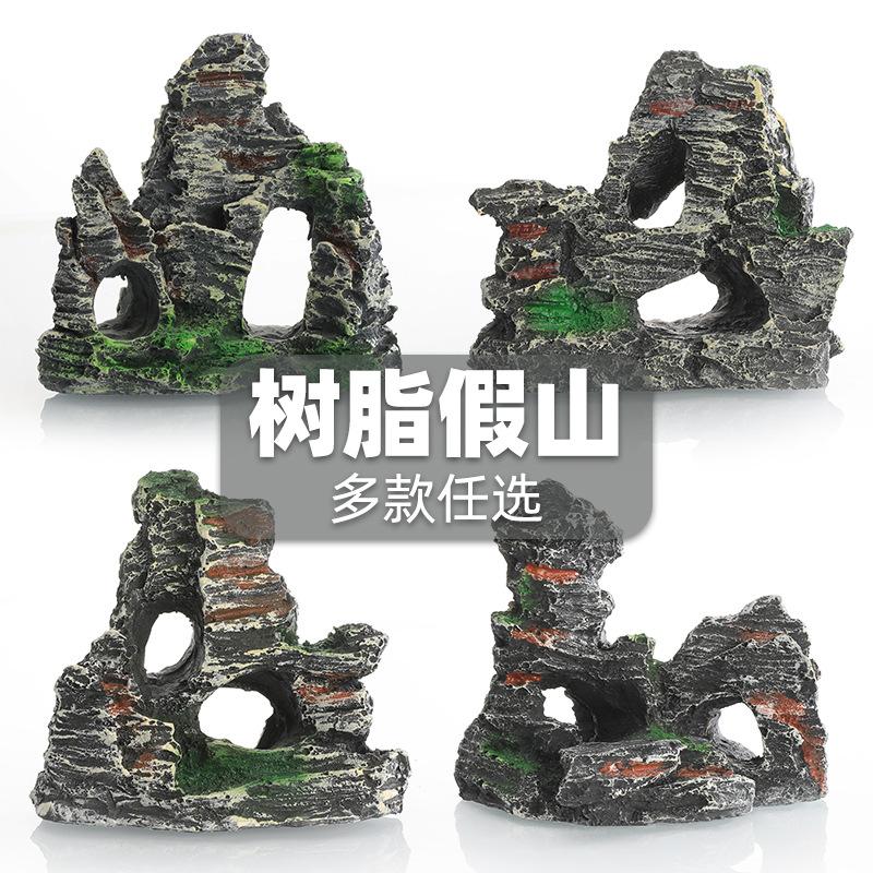 Fish Tank Decoration Flocking Resin Crafts Ornaments