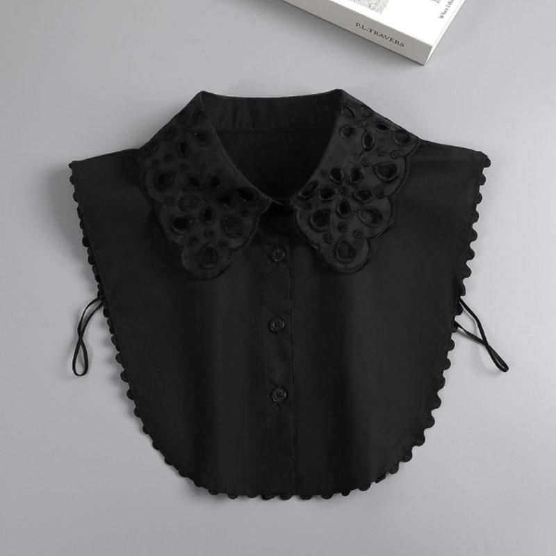 White Lapel Fake Collar Neck Decorative Chiffon Cotton Chocker Women Detachable False Collar Shirt Doll Lace Ladies Half Shirt