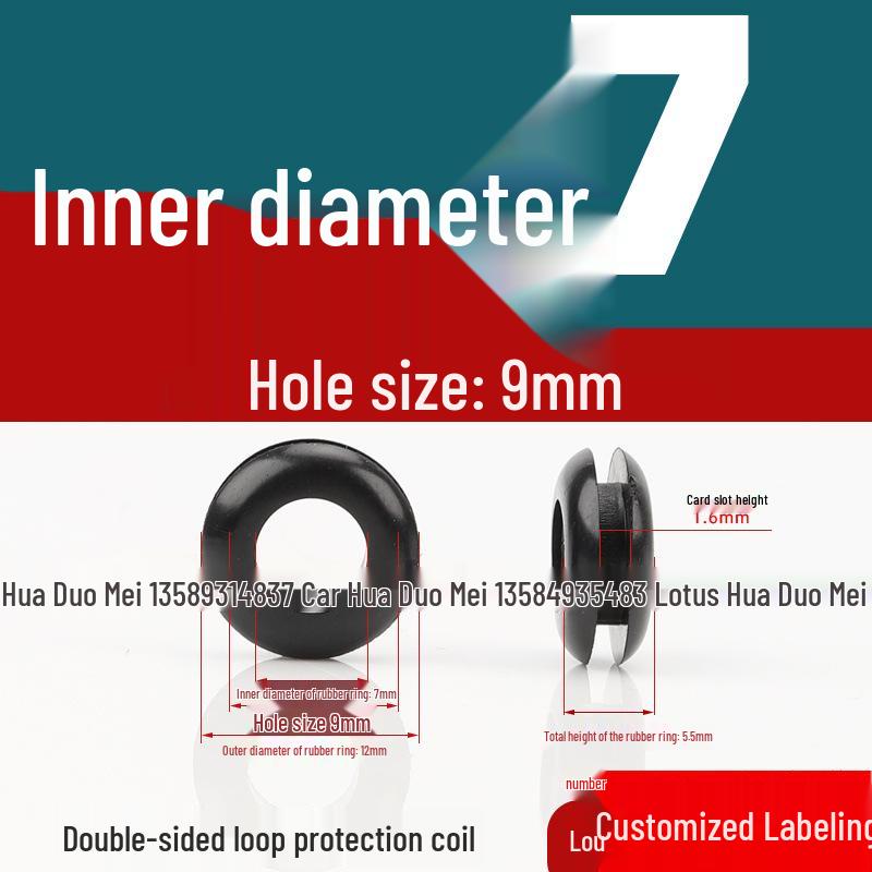 Industrial Dustproof Double-Sided Rubber Cable Grommet & Sealing Ring for Distribution Box