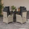 VidaXL Garden Dining Set with Cushions 5 Pcs, Patio Table and Chair, Patio Furniture, Outdoor Furniture, 3213285