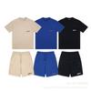 New Letter Embroidered Short-sleeved Set Loose Men and Women Couple Casual Shorts Set