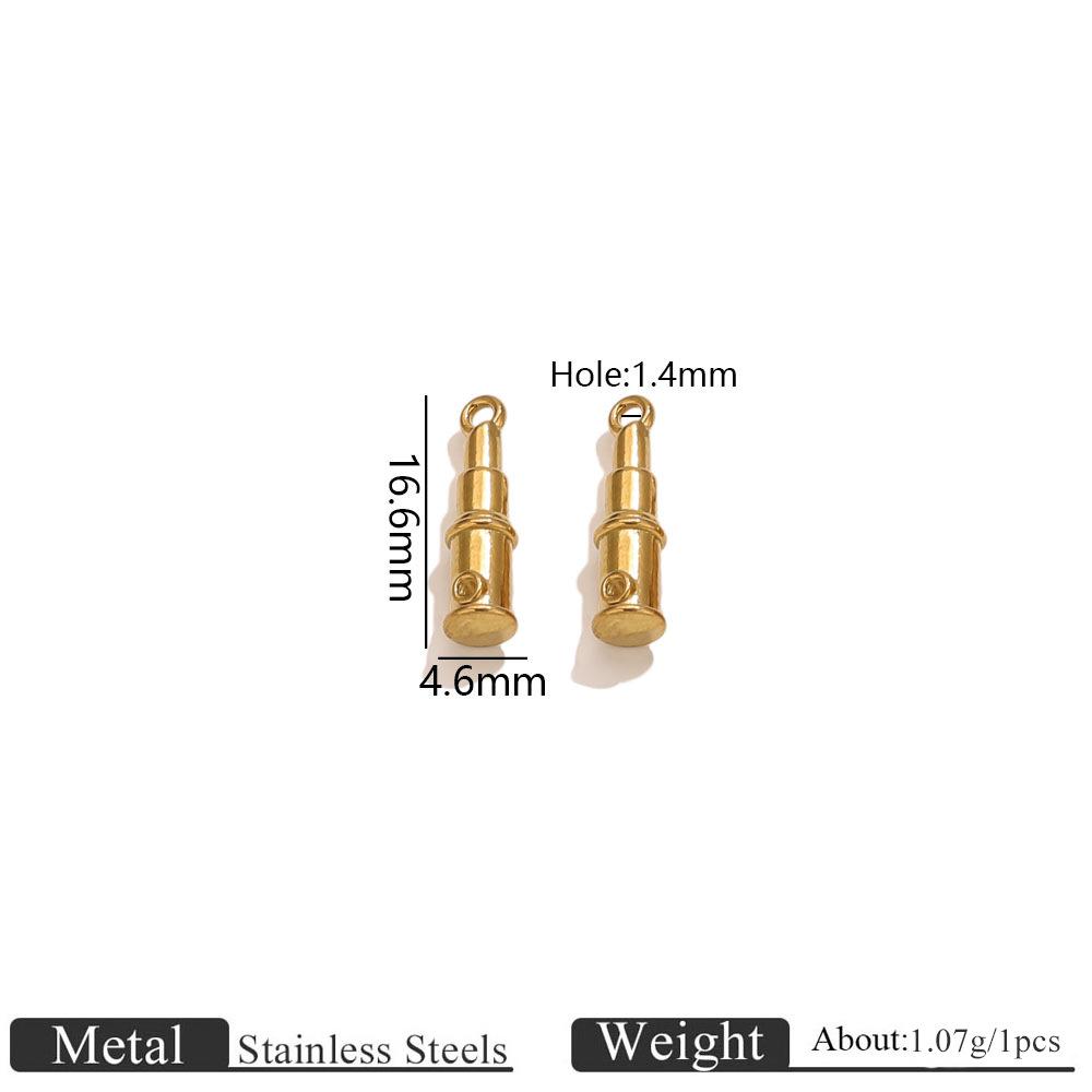 Yori 5 Stück Edelstahl 18K Gold Plated Anhänger DIY Schmuckzubehör Verwendet für DIY Herstellung von Armband Halskette