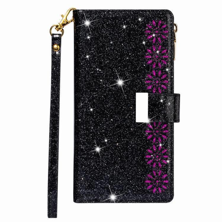 Redmi Note 9 Pro/K30/8A Leather Wallet Case with Laser Engraved Nine Card Slots