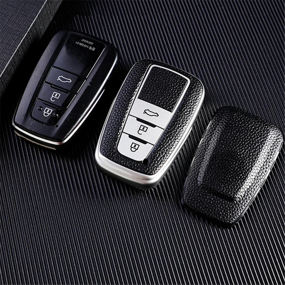 Auto Leather TPU Car Key Cover Case for Toyota Prius Camry Corolla C-HR CHR RAV4 Prado 2018 Keychain Accessories