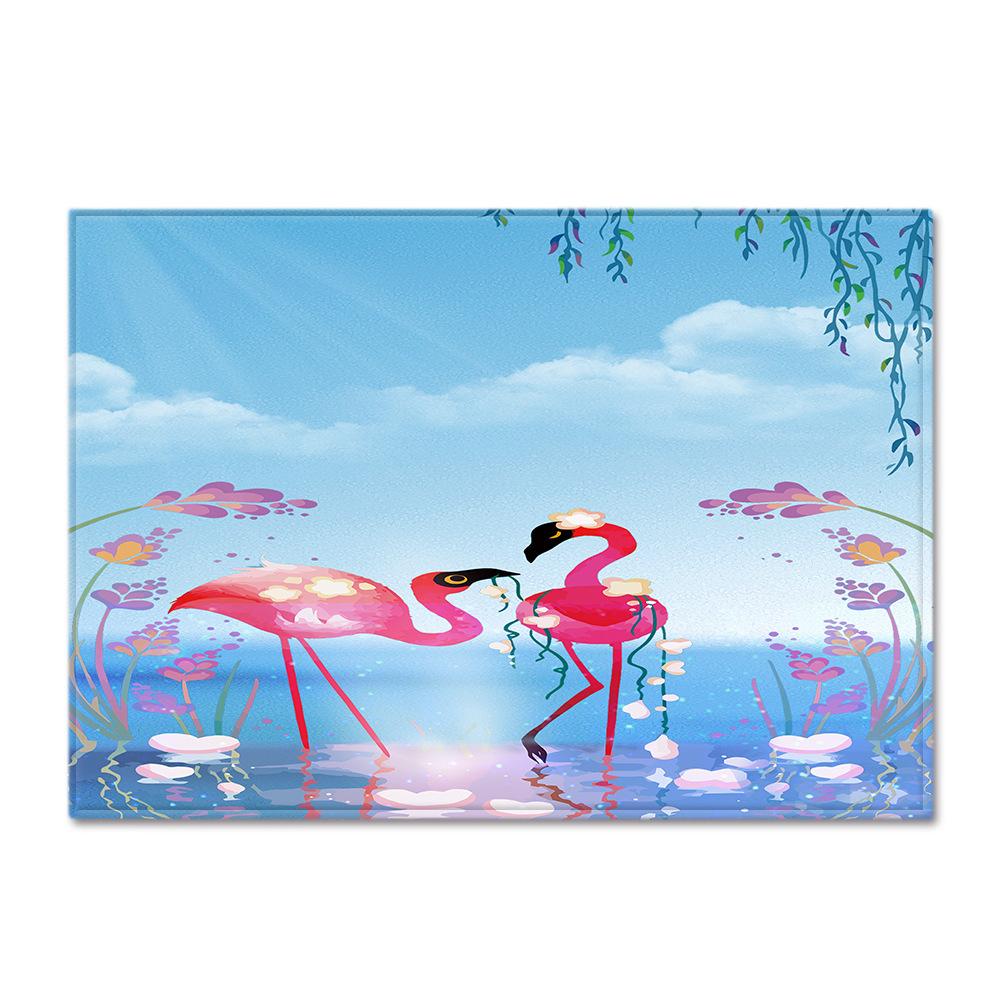 

Fresh American Flamingo Printed Carpet Nordic Floor Mat 1.5*1
