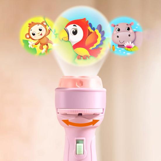 Kids Projector Flashlight Toy with 48 Images & 6 Discs Educational Storytelling Light for Early Learning & Bedtime Imaginative Play Flashlight Toy