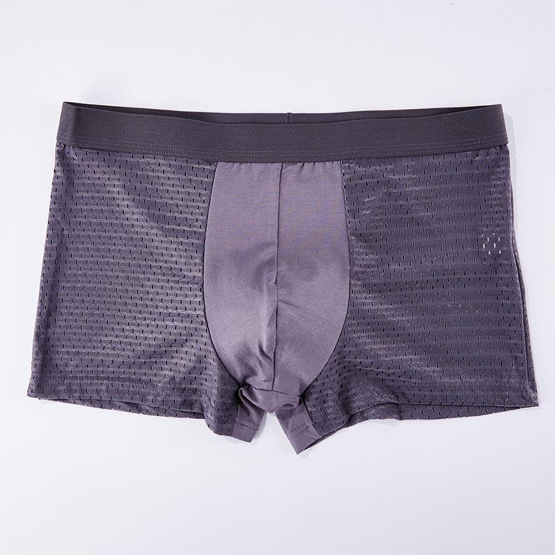 Męskie bokserki z siateczki Ice Silk Mesh Breathable - duże rozmiary, cienkie na lato