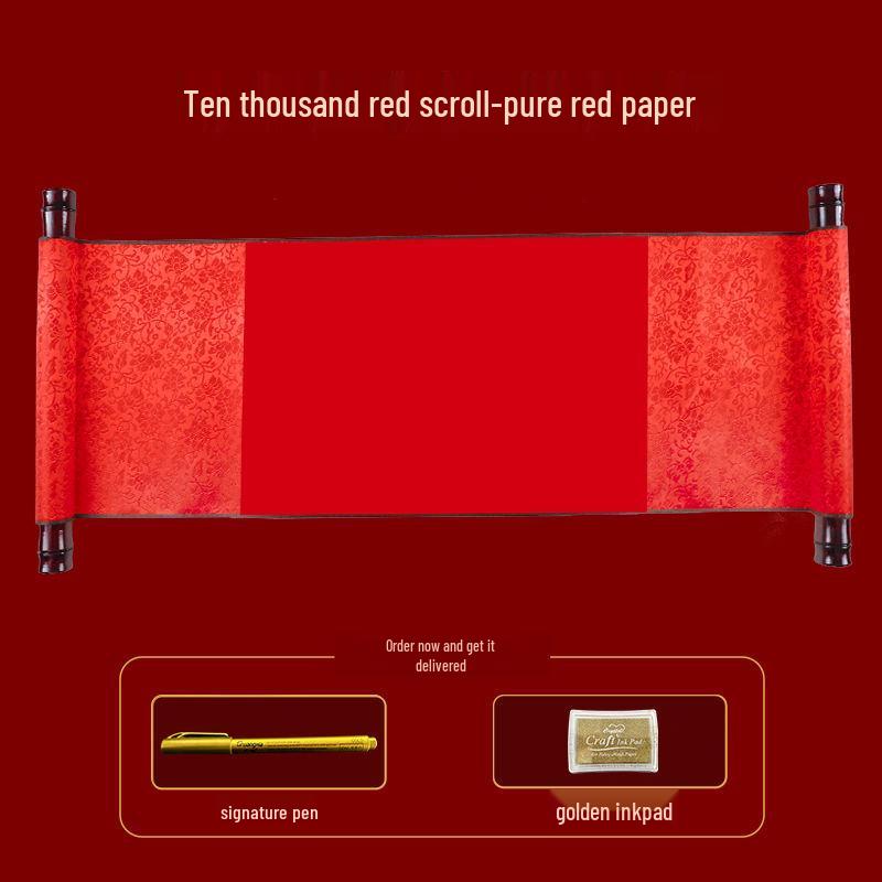 

Красный Свадебный Свиток: Рукописная бумага для свидетельства о браке для празднования помолвки и обручения